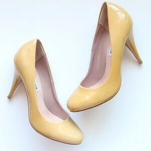 Steve Madden Mustard Patent Leather Classic High Heel Pumps Work Party Wedding 6